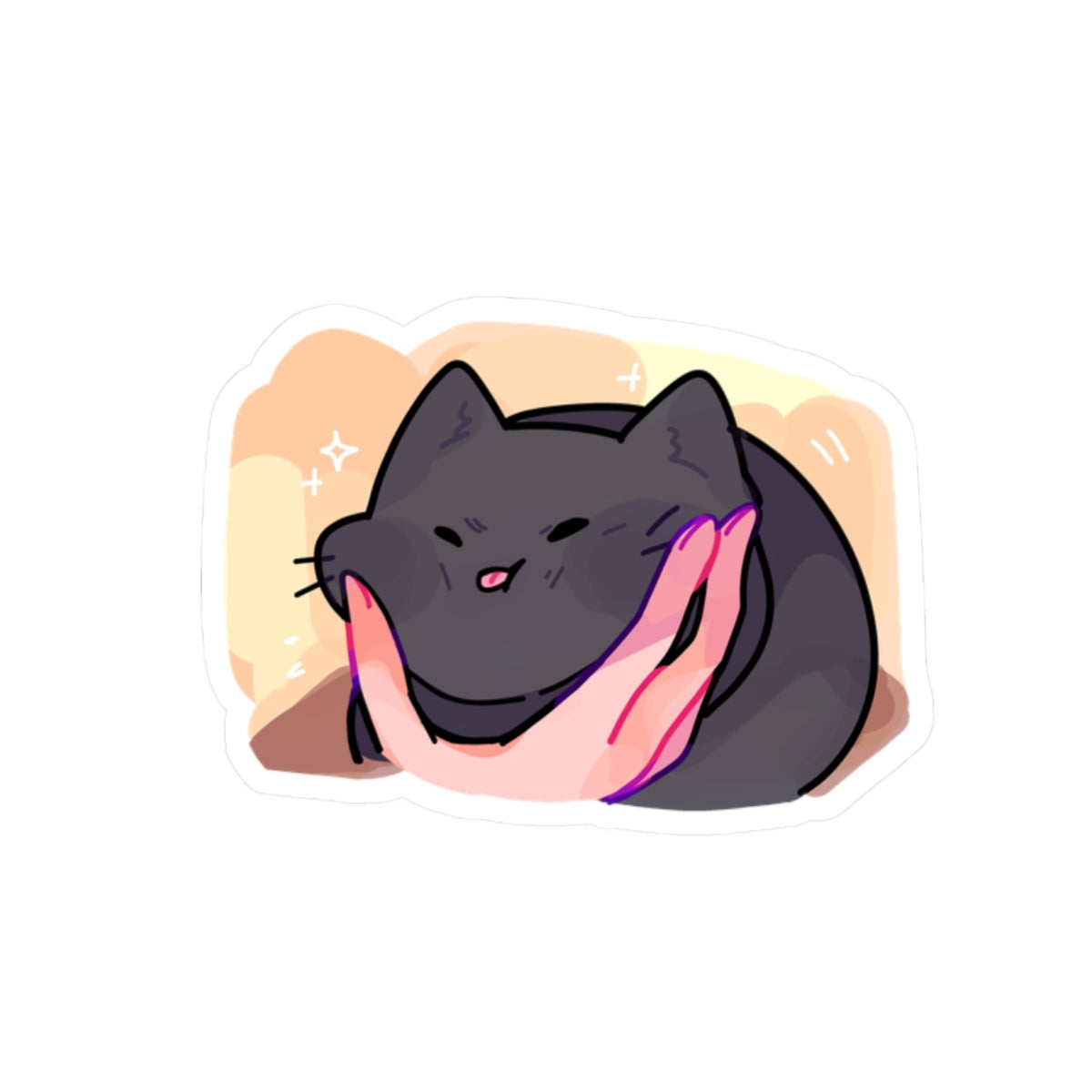 Squished Cat Kiss-Cut Stickers