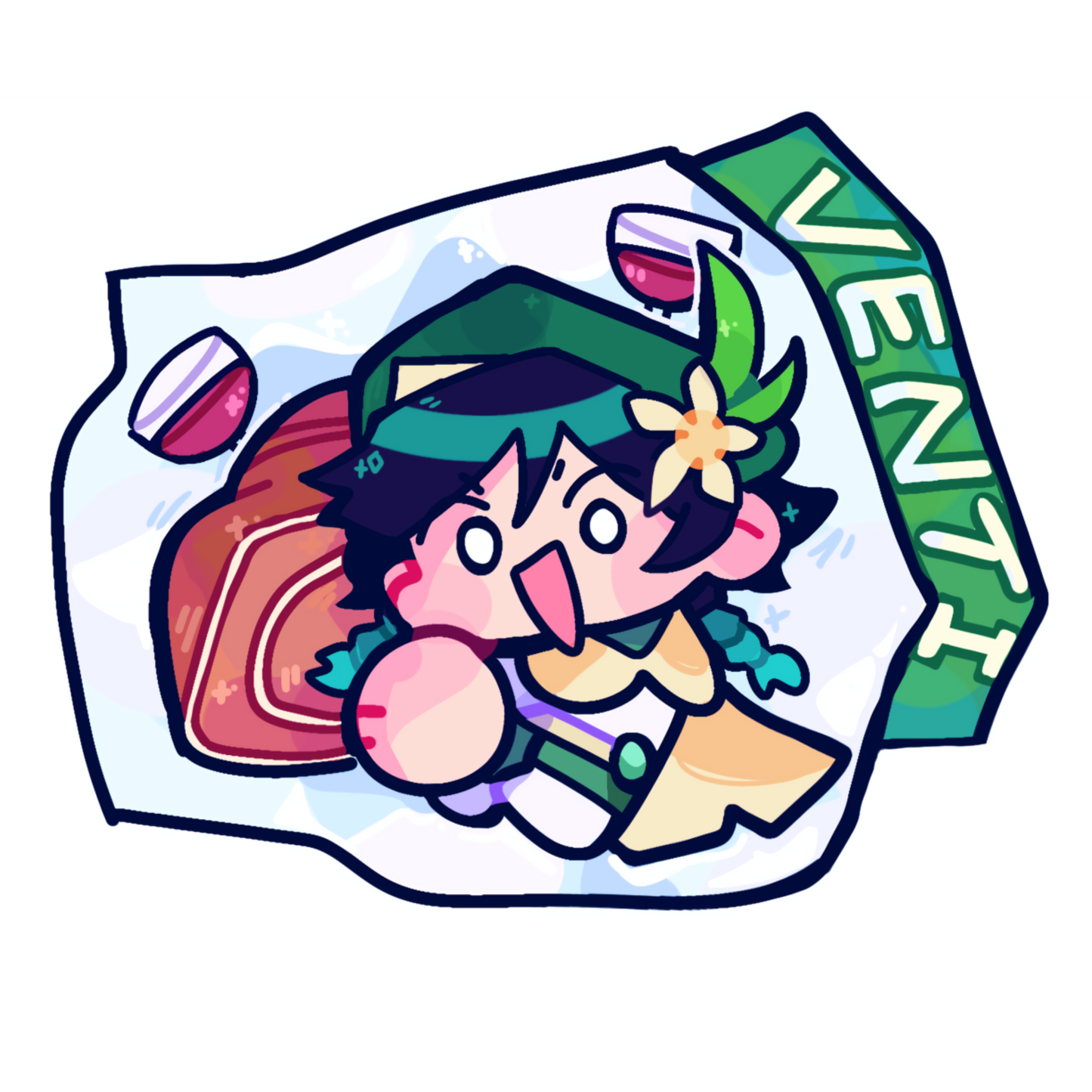 Genshin Stickers with Bread (Archons)