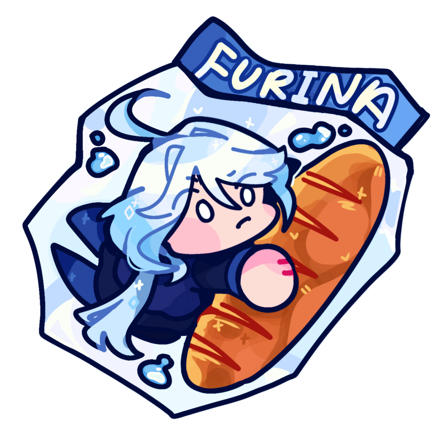 Genshin Stickers with Bread (Archons)