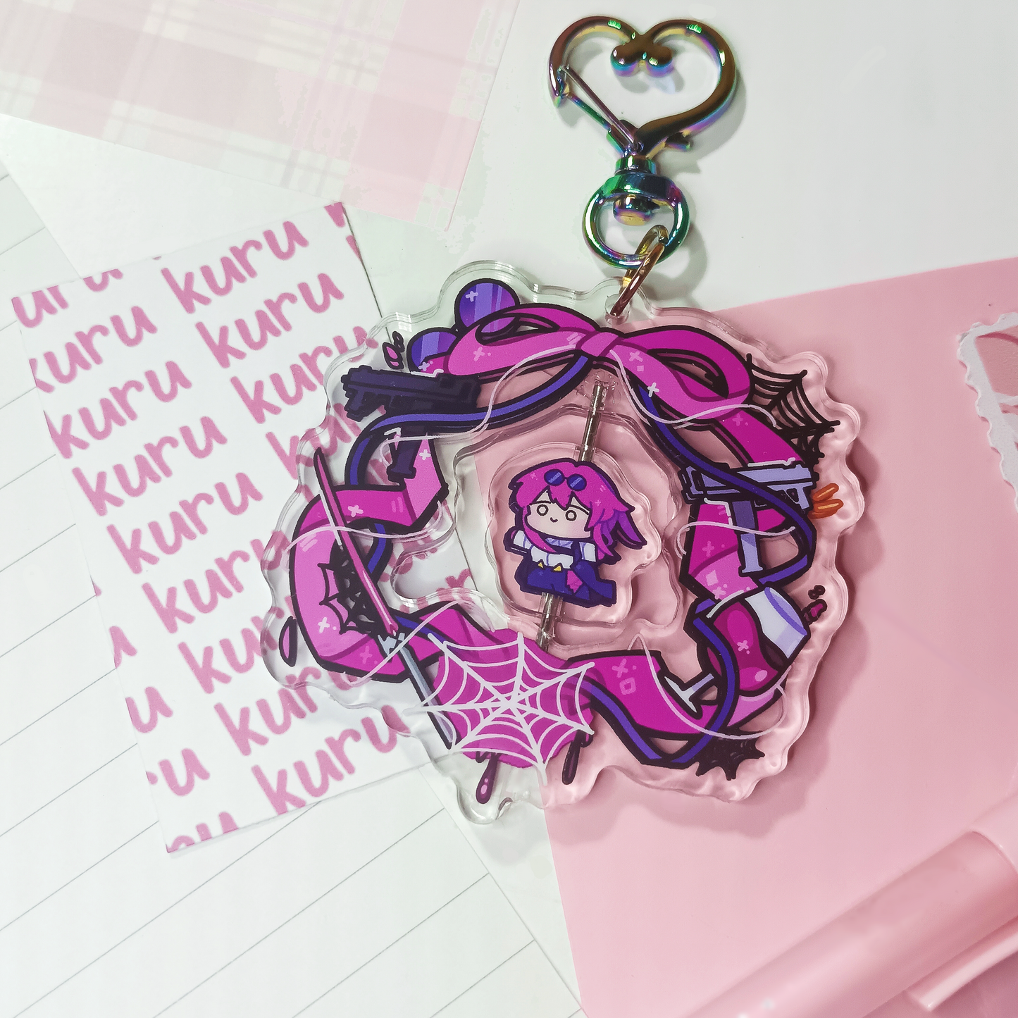 Kafka Kuru Kuru Spinning Keychain