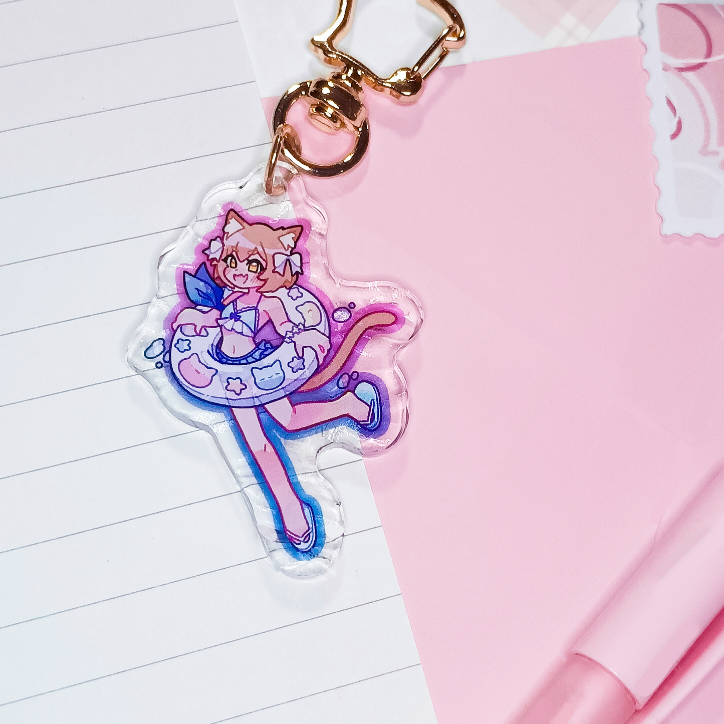 Felix Argyle Mini Float Ripple Acrylic Keychain