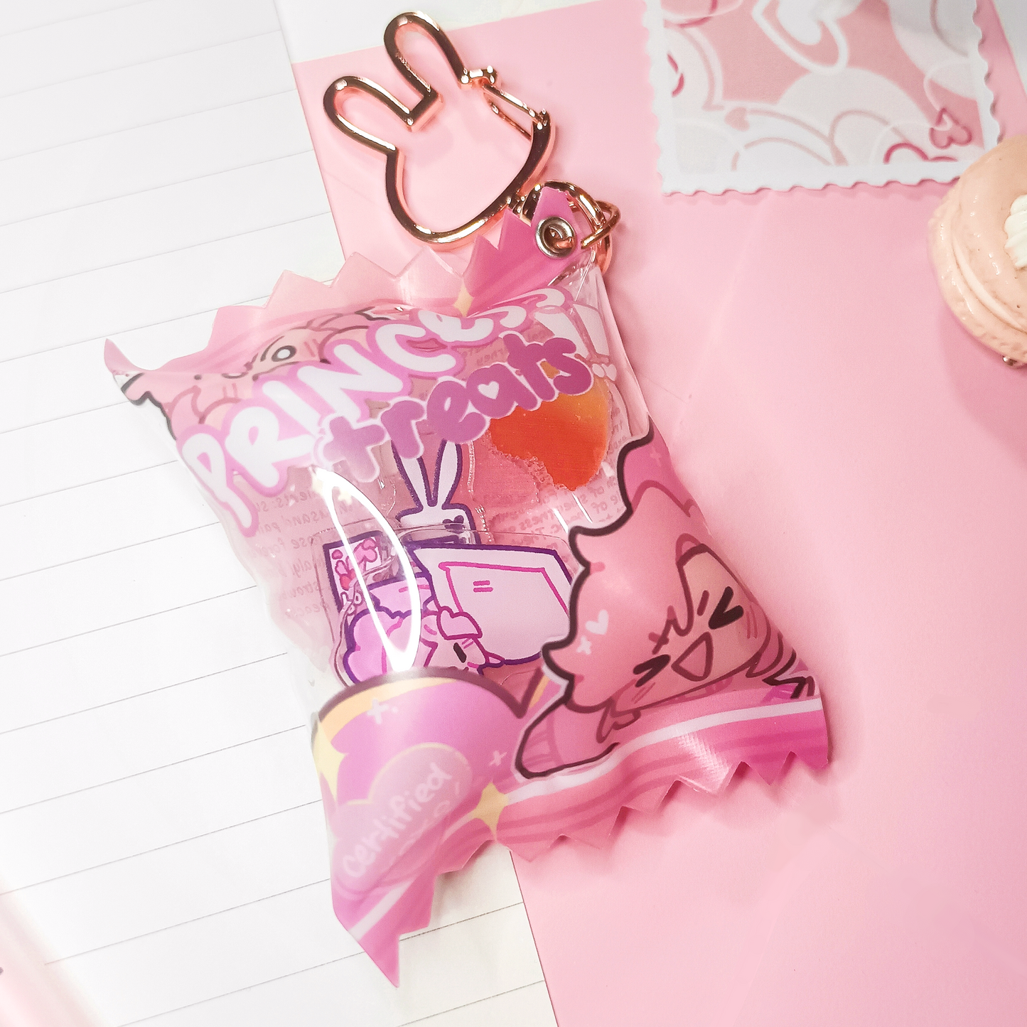 Pocki Candy Shaker Keychain Princess Treats