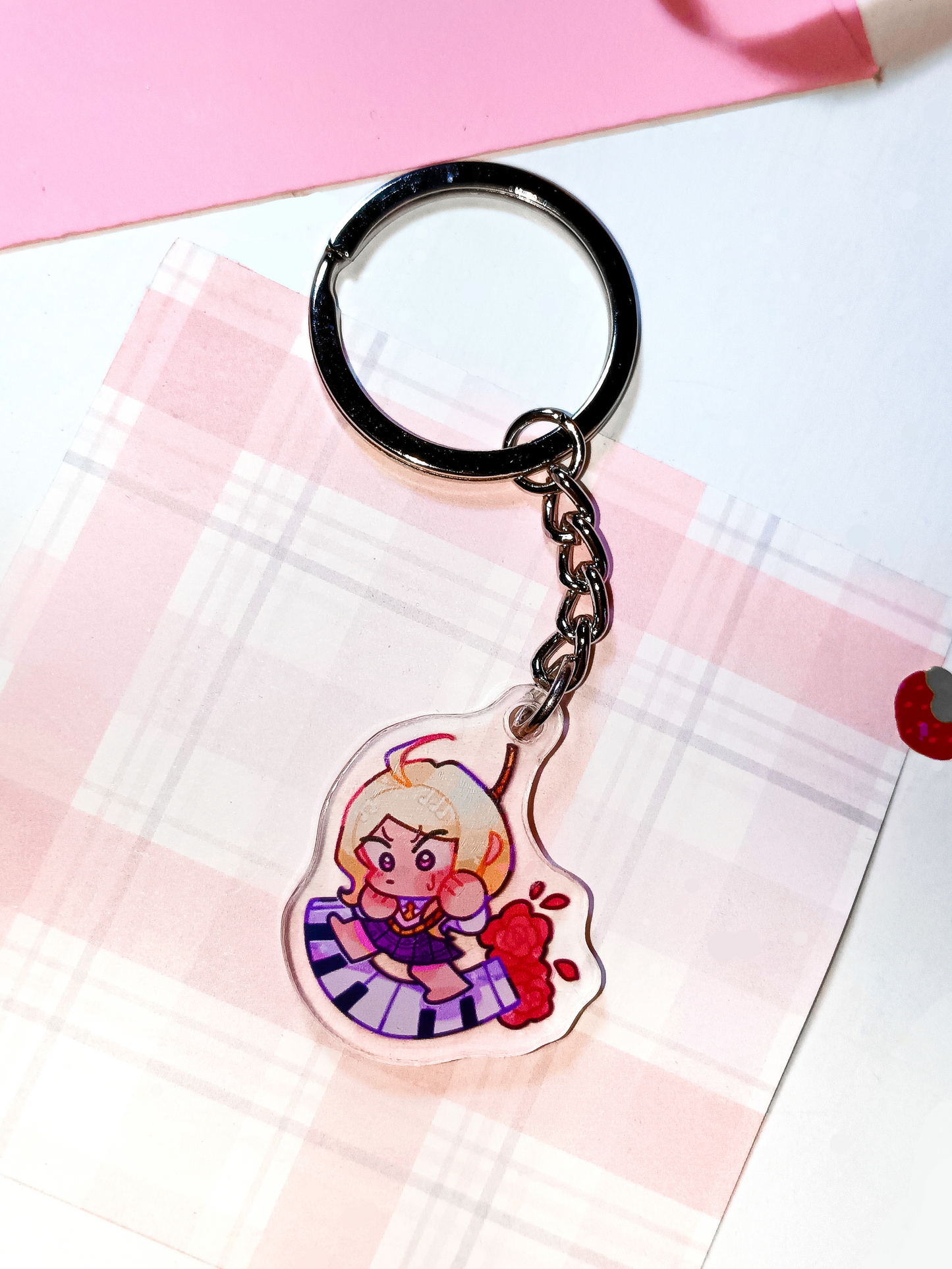 Danganronpa V3 Kaede Akamatsu Hanging Keychain Phone Charm