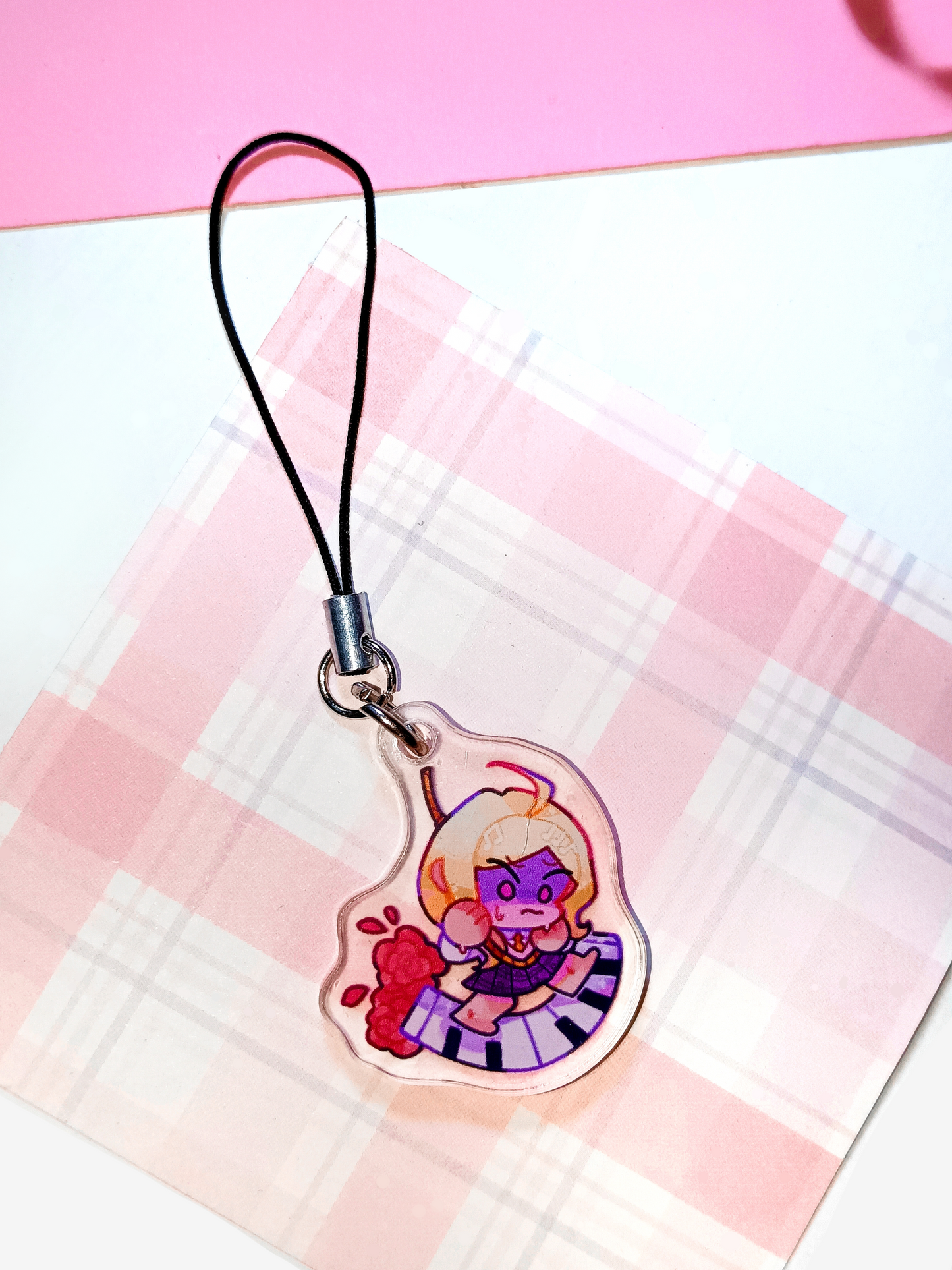 Danganronpa V3 Kaede Akamatsu Hanging Keychain Phone Charm