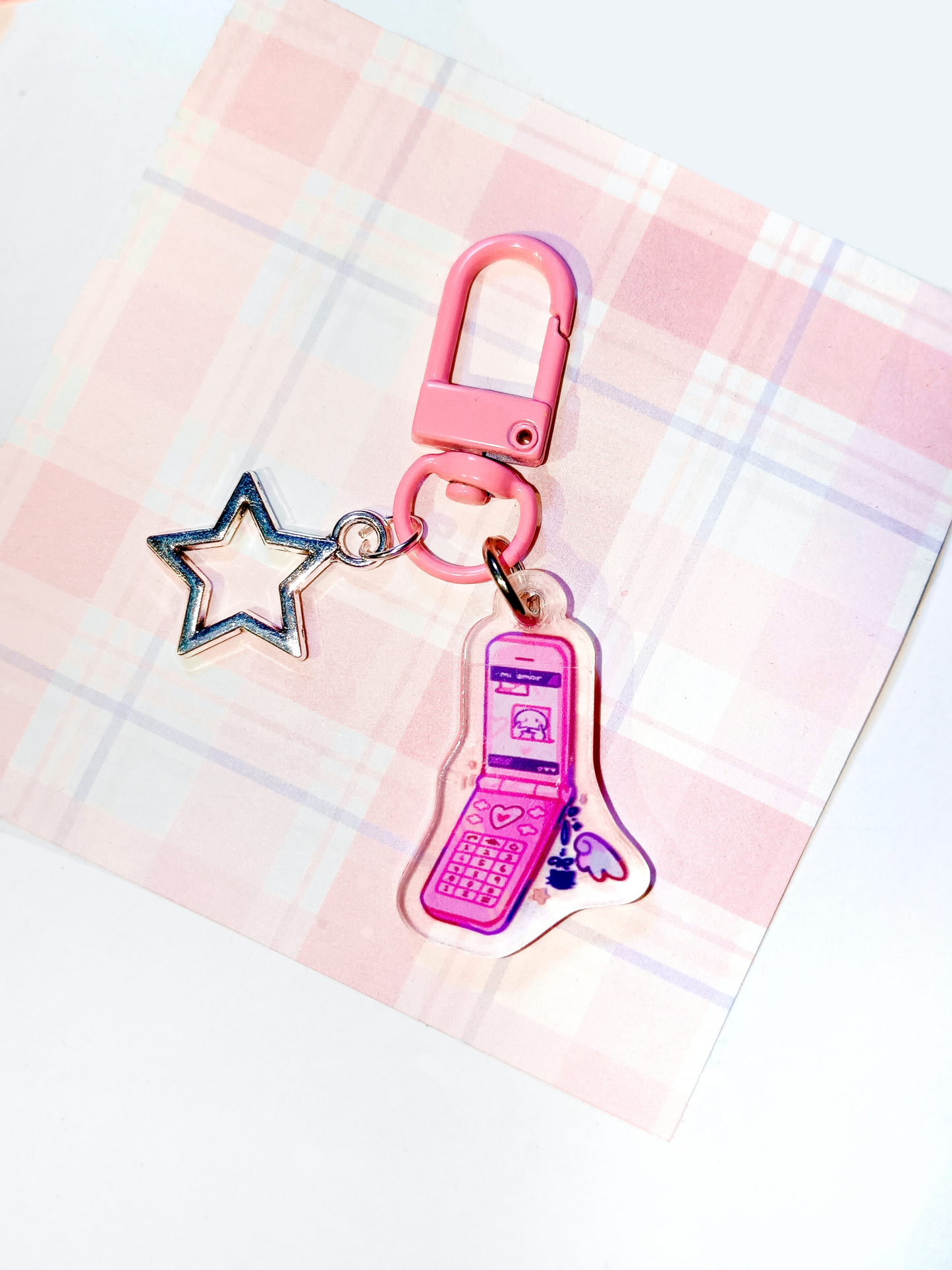 Flipphone Phone Charm Keychain