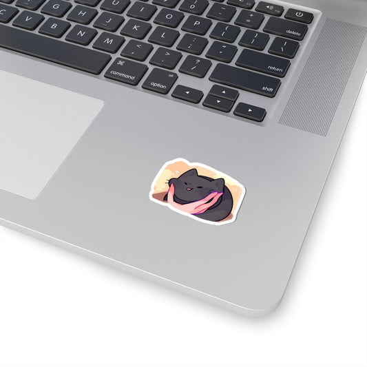 Squished Cat Kiss-Cut Stickers