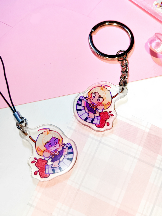 Danganronpa V3 Kaede Akamatsu Hanging Keychain Phone Charm